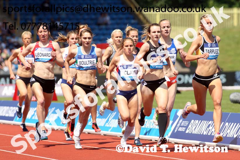 Womens 1500 metres, IAAF Diamond League, Birmingham. Photo: David T. Hewitson/Sports for All Pics